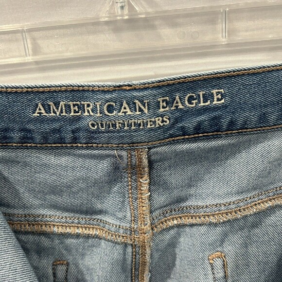 American Eagle Jeans Womens Size 18 Mom Jean Distressed Ripped High Rise Waist - Picture 8 of 16
